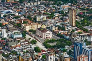 Aerial,View,Of,Teatro,Amazonas,,Manaus,,Amazonas,,Amazon,River,,Brazil